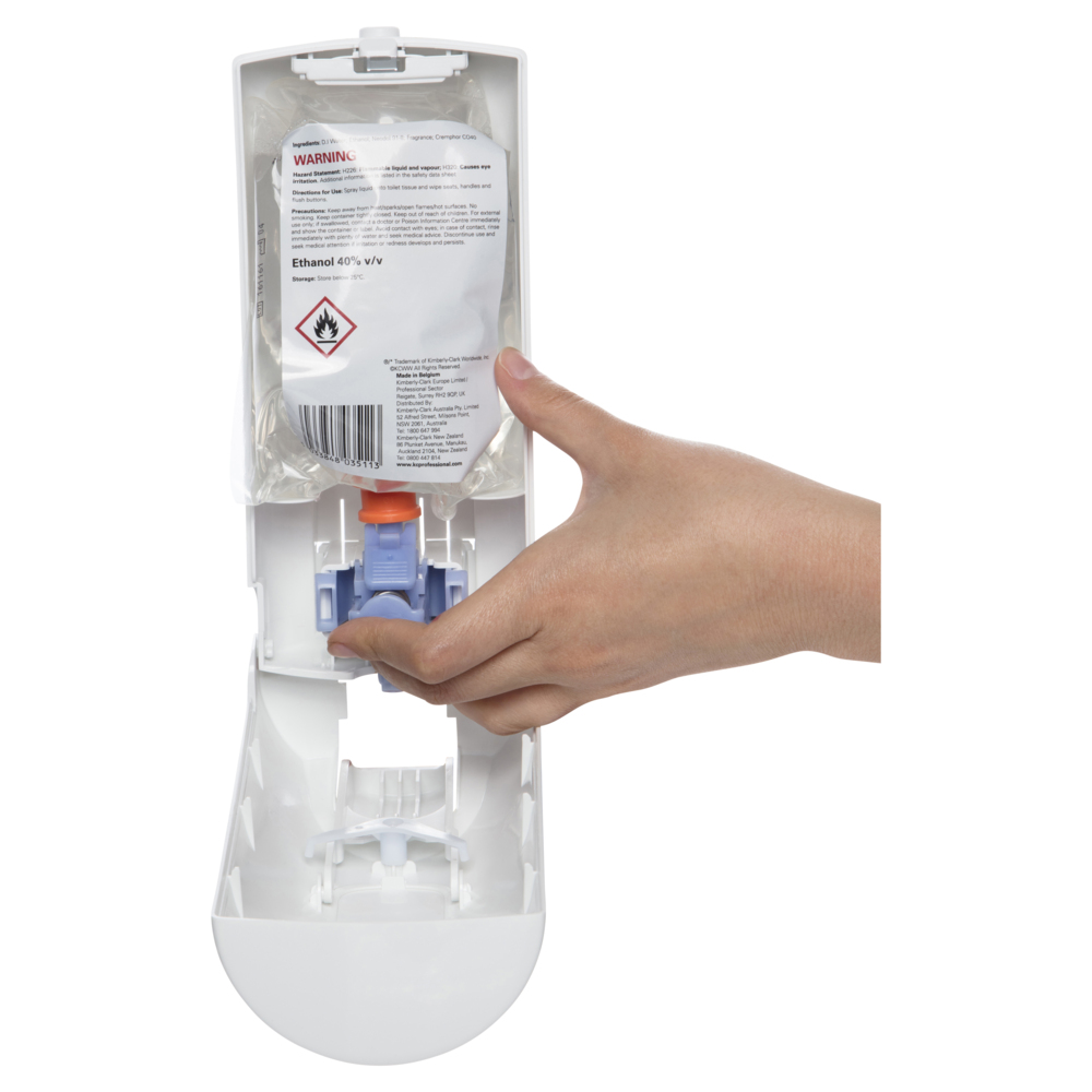 KIMBERLY-CLARK PROFESSIONAL® Toilet Seat & Surface Cleaner Dispenser (71350), White, 1 Dispenser / Case - S054115756