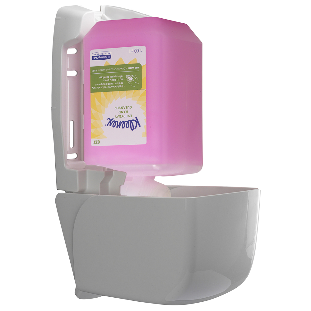 KLEENEX® Liquid Hand Soap (6331), Everyday Use Hand Cleanser, 6 Cartridges / Case, 1 Litre / Cartridge (6L) - S050012772