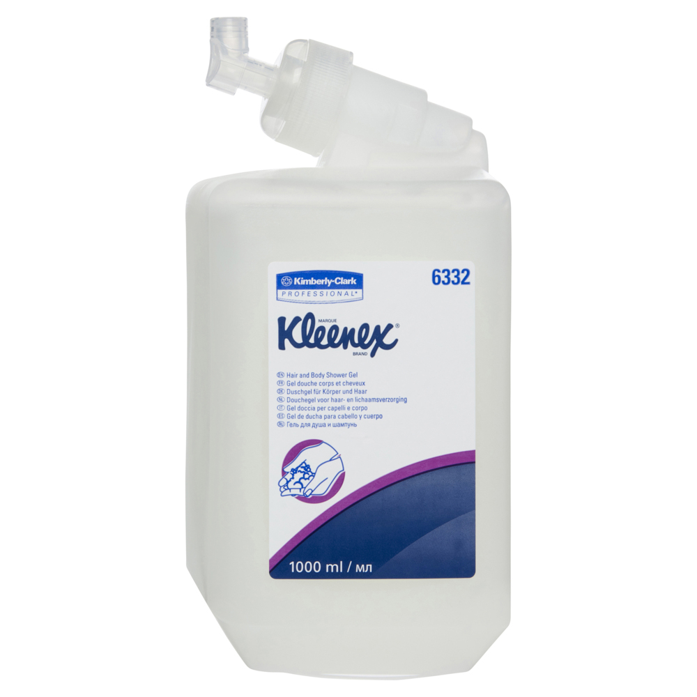 KLEENEX ® Hair & Body Shower wash (6332), 6 Cartridges / Case, 1 Litre / Cartridge (6L) - S050012773