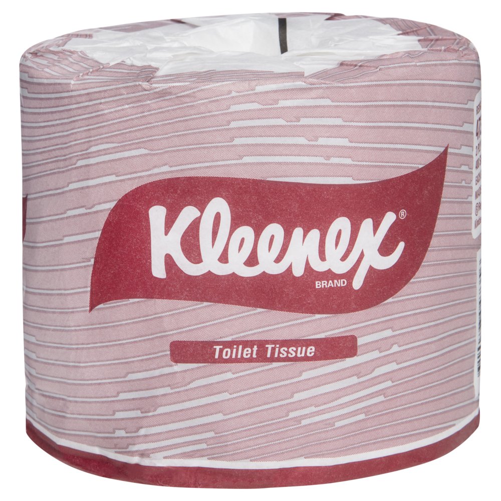 KLEENEX® Toilet Tissue (4735), 2 Ply Toilet Paper, 48 Toilet Rolls / Case, 400 Sheets / Roll (19,200 Sheets)  - S050058890
